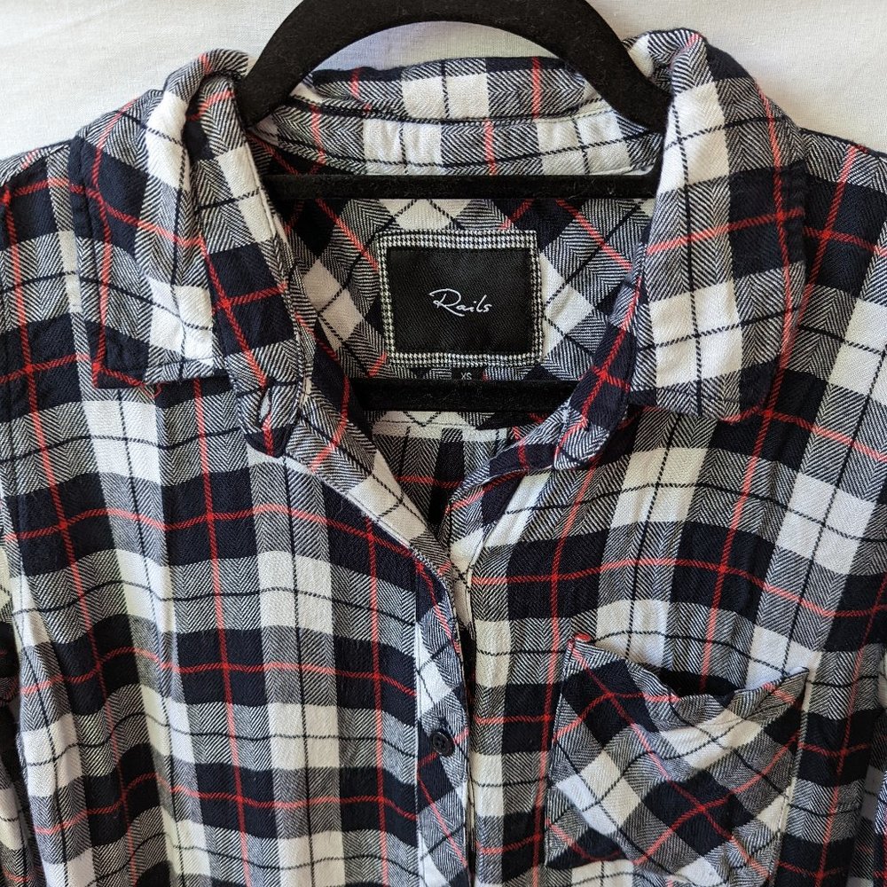 Rails Hunter Plaid Button Down Shirt Size Extra S… - image 3